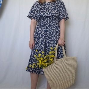 MOUSSY Floral Midi Dress Sz 2